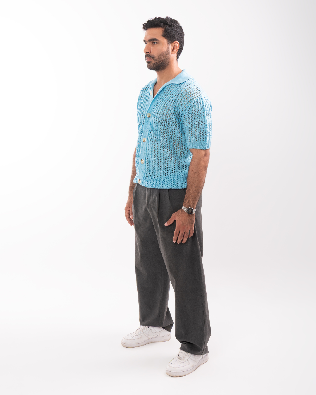 Baby blue Knit Shirt