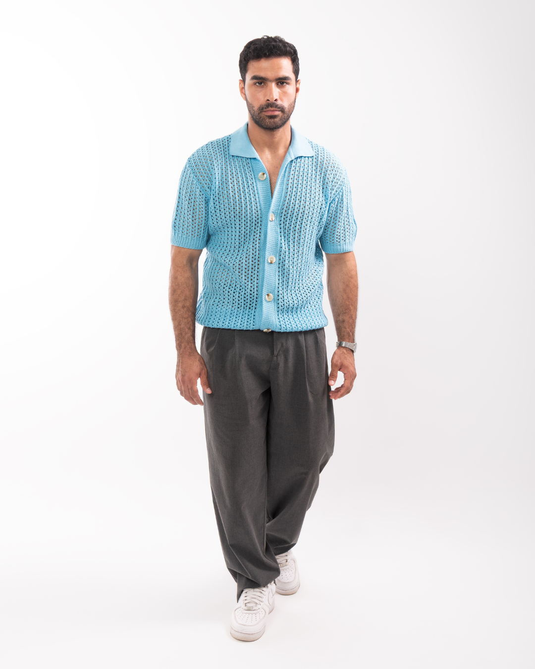 Baby blue Knit Shirt