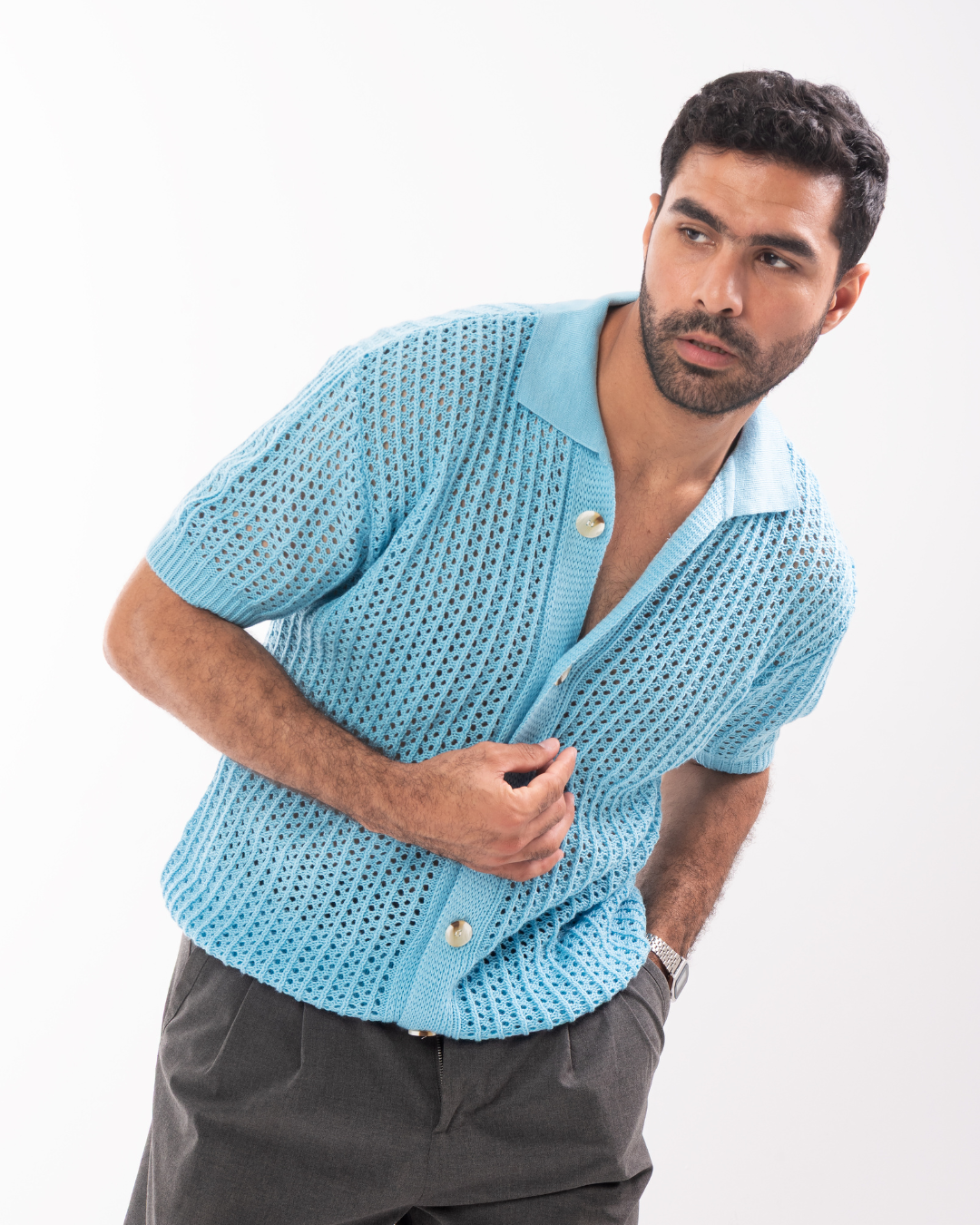 Baby blue Knit Shirt