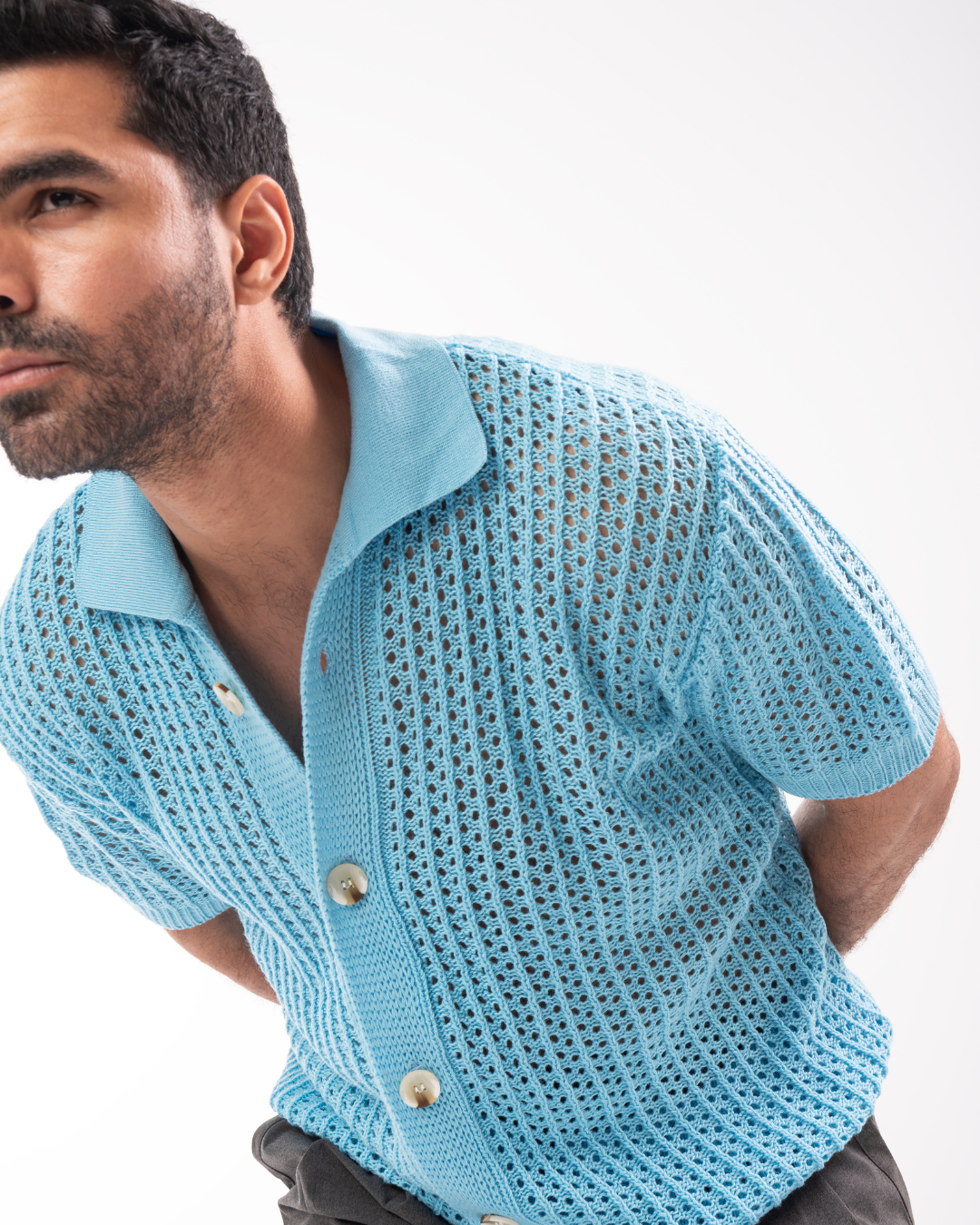 Baby blue Knit Shirt