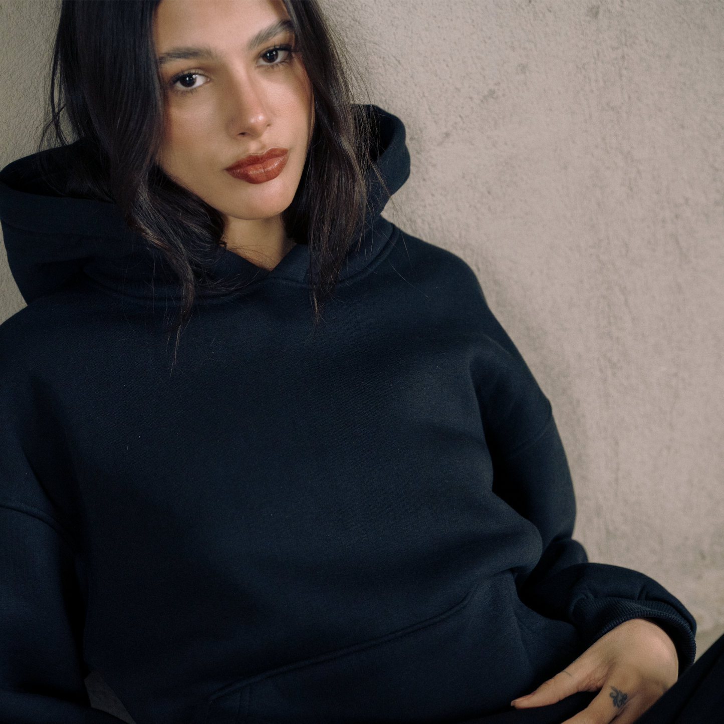Unisex Black Hoodie and Pants Set
