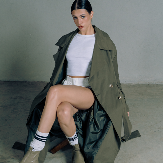Light oily Trench coat