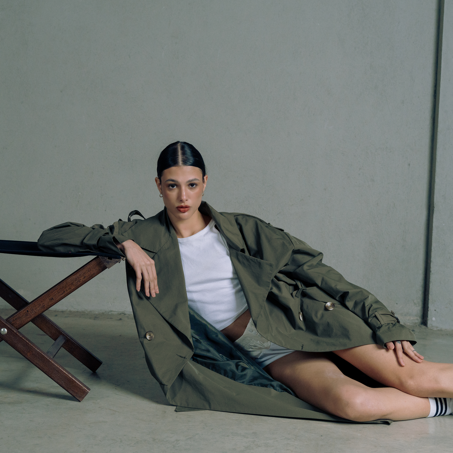 Light oily Trench coat