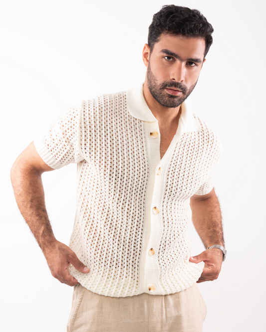 White Knit Shirt