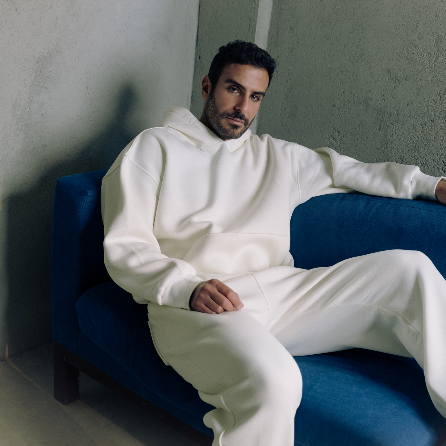 Unisex White Hoodie and Pants Set