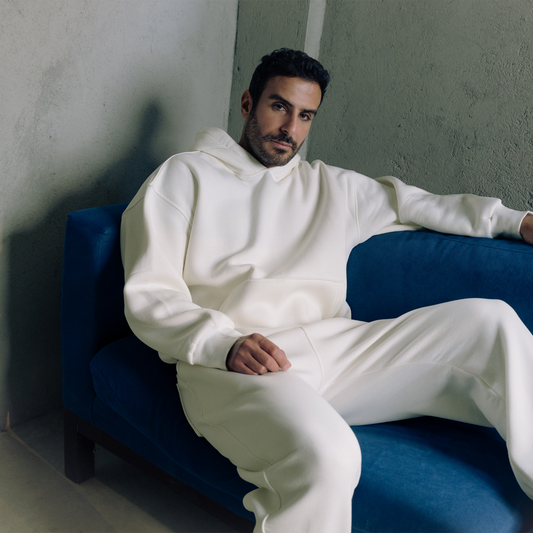 Unisex White Hoodie and Pants Set